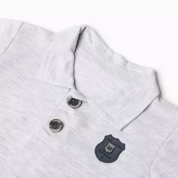 Комплект детский (лонгслив/брюки), цвет серый, рост 80 см