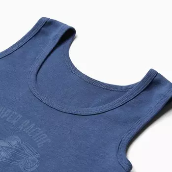 Комплект детский (майка,трусы ), цвет индиго 128 см