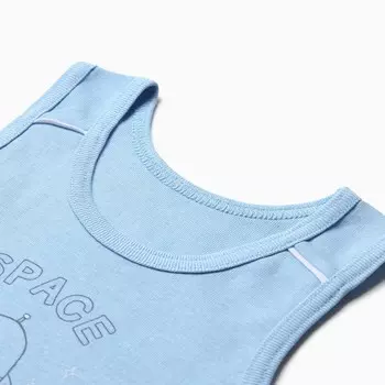 Комплект детский (майка,трусы), цвет светло-голубой, рост 116 см