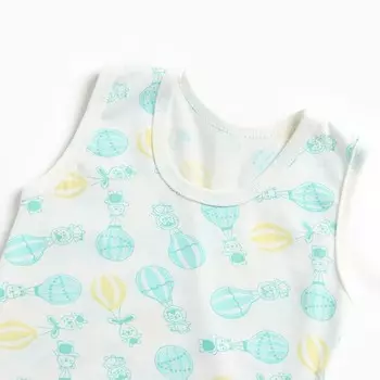 Комплект детский (майка, трусы на подгузник), цвет молочный/воздушные шары, рост 68 см