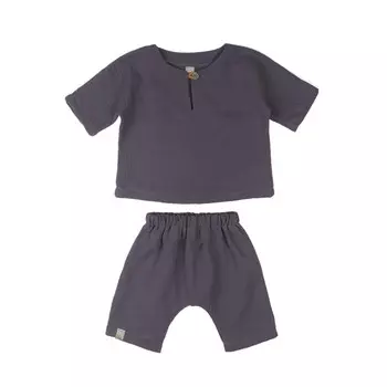 Комплект детский на лето, рост 80 см, цвет тёмно-серый