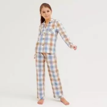 Комплект детский (рубашка, брюки) MINAKU: Home collection KIDS цвет синий, рост 110
