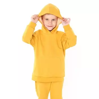 Комплект детский (толстовка, брюки), цвет горчичный, рост 104 см