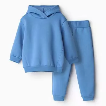 Комплект детский (толстовка, брюки), НАЧЁС, цвет синий, рост 86 см (52)