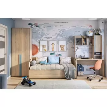 Комплект детской мебели «Лайк К11», ЛДСП, цвет дуб мария / индиго