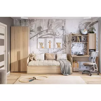 Комплект детской мебели «Лайк К11», ЛДСП, цвет дуб мария / какао