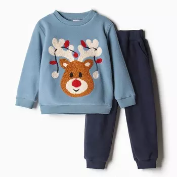 Комплект для детей (свитшот, брюки), цвет индиго, рост 104 см