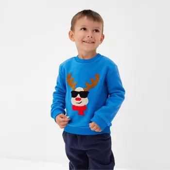 Комплект для детей (свитшот, брюки), цвет синий, рост 110 см