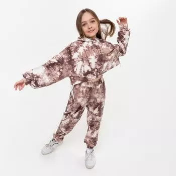 Комплект для девочки (джемпер, брюки) «Кристианна-1», цвет молочный, рост 128 см