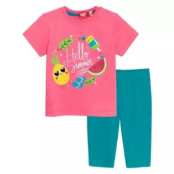 Комплект для девочки (футболка-бриджи), рост 86 см