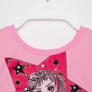 Комплект для девочки (футболка и лосины), цвет розовый, рост 98 см