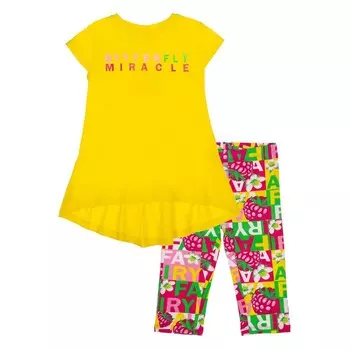 Комплект для девочки: футболка, леггинсы, рост 104 см