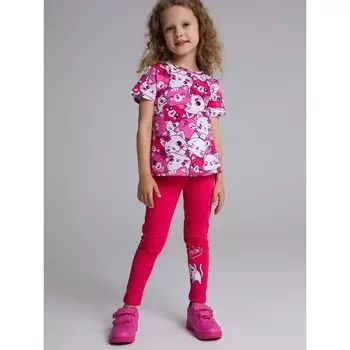 Комплект для девочки: футболка, леггинсы, рост 110 см