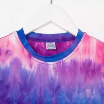 Комплект для девочки (футболка, шорты), цвет фиолетовый, рост 122 см