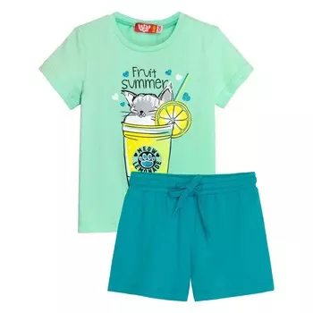 Комплект для девочки (футболка-шорты), рост 110 см