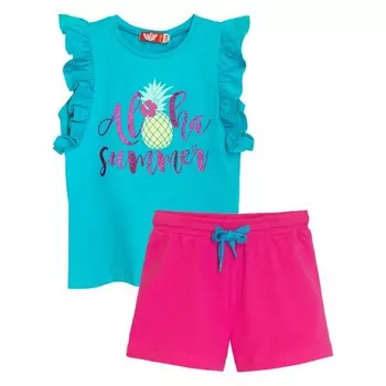 Комплект для девочки (футболка-шорты), рост 110 см