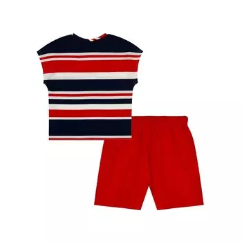 Комплект для девочки: футболка, шорты, рост 134 см