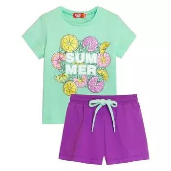 Комплект для девочки (футболка-шорты), рост 92 см