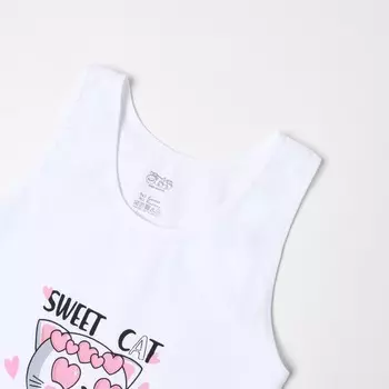 Комплект для девочки (майка, трусы), цвет белый, рост 140-146 см