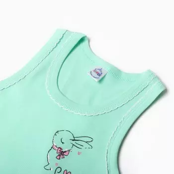 Комплект для девочки (майка, трусы), цвет ментоловый, рост 134 см