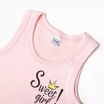 Комплект для девочки (майка, трусы), цвет пудра, рост 122 см