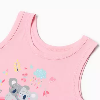 Комплект для девочки (майка, трусы), цвет розовый, рост 122 см