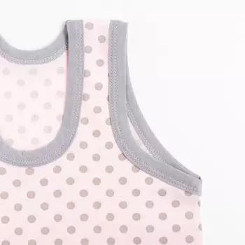 Комплект для девочки (майка, трусы), цвет розовый/горох, рост 116-122 см