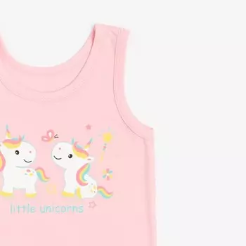 Комплект для девочки (майка,трусы), цвет розовый, рост 128 см