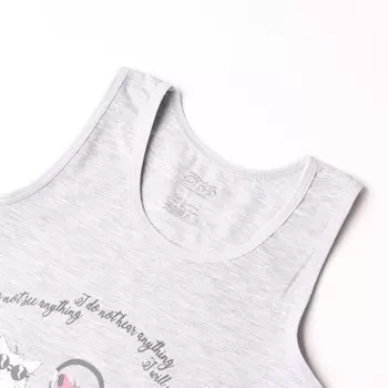 Комплект для девочки (майка,трусы), цвет серый, рост 98-104 см