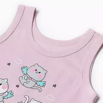 Комплект для девочки (майка, трусы), цвет сиреневый, рост 104 см