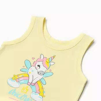 Комплект для девочки (майка, трусы), цвет жёлтый, рост 98 см