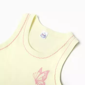 Комплект для девочки (майка, трусы), цвет жёлтый, рост 122 см