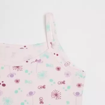 Комплект для девочки (майка узкая бретель, трусы) Одуванчик, цвет св.розовый, 122-128 (32)