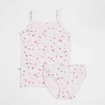 Комплект для девочки (майка узкая бретель, трусы) Одуванчик, цвет св.розовый, 140-146 (36)