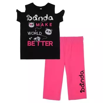 Комплект для девочки PlayToday: футболка и легинсы, рост 98 см