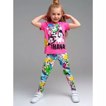 Комплект для девочки PlayToday: футболка и легинсы, рост 98 см