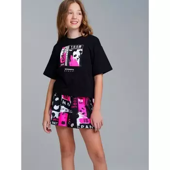 Комплект для девочки PlayToday: футболка и шорты, рост 164 см