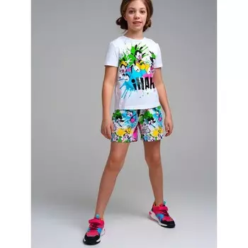 Комплект для девочки PlayToday: футболка и шорты, рост 140 см