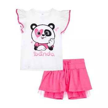 Комплект для девочки PlayToday: футболка и юбка-шорты, рост 122 см