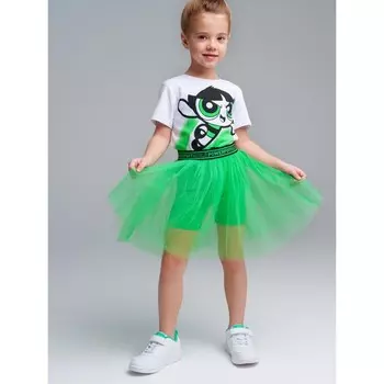 Комплект для девочки PlayToday: футболка и юбка-шорты, рост 116 см