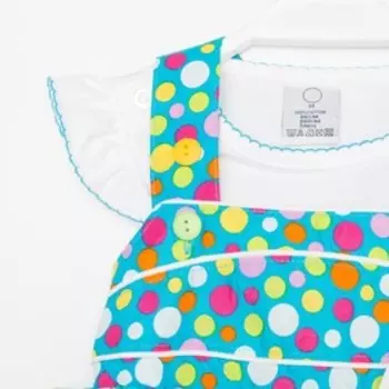 Комплект для девочки, рост 68 см, цвет голубой