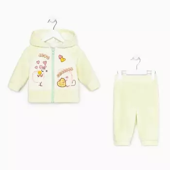 Комплект для девочки, рост 74 см, цвет салатовый