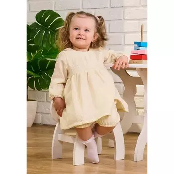 Комплект для девочки, рост 98 см, цвет бежевый