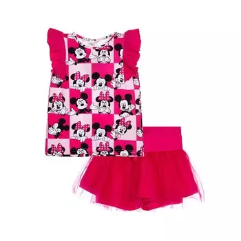 Комплект для девочки с принтом Disney: футболка, шорты, рост 116 см