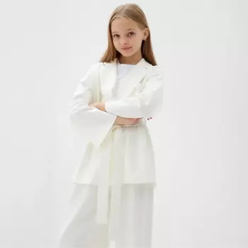 Комплект для девочки (жакет и брюки) MINAKU: PartyDress, цвет молочный, рост 158 см