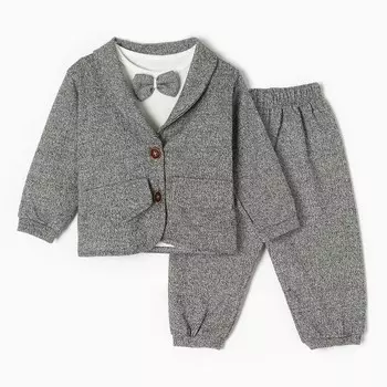 Комплект для мальчика, цвет серый, рост 74 см