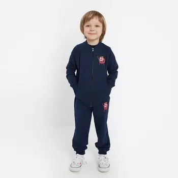 Комплект для мальчика (джемпер, трико), цвет тёмно-синий, рост 116 см