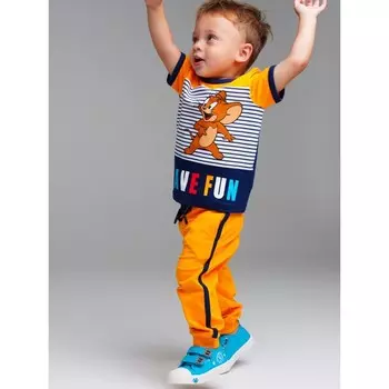 Комплект для мальчика: футболка, брюки, рост 80 см