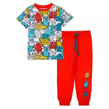 Комплект для мальчика: футболка, брюки, рост 110 см