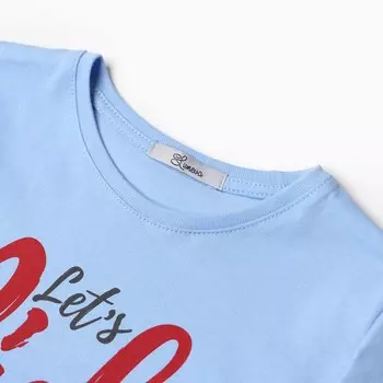 Комплект для мальчика (футболка, шорты), цвет голубой, рост 116 см